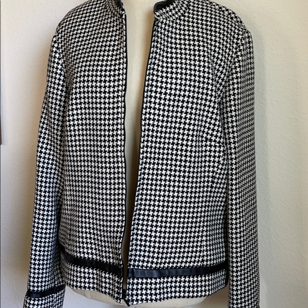 Pendleton Wool Houndstooth Jacket Skirt Set - image 2